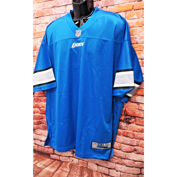 Detroit Lions Jersey Men's Size 2XL Blue NFL Pro Line Football Sports V Neck - Picture 3 of 6